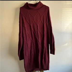 $ DROP! Hollister cable knit sweater dress, L